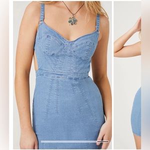 Denim mini dress